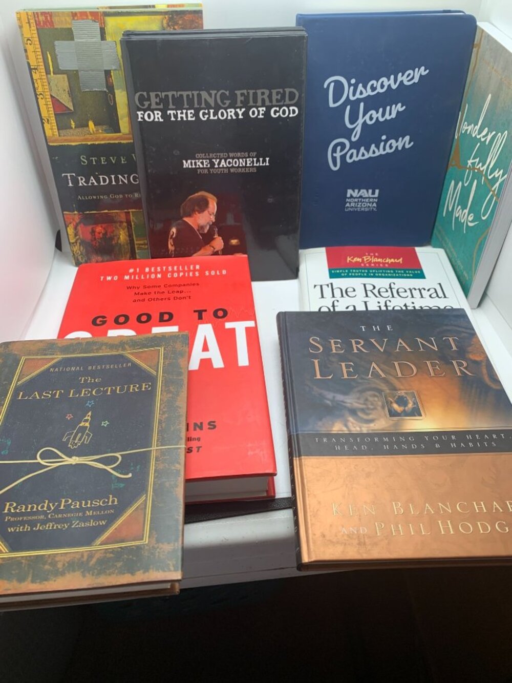 Bundle Of 8 Leadership Faith & Personal Growth Books By Top Authors Like Jim Col